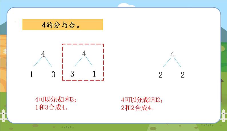 苏教一上 第7单元 7.2    2-5的分与合练习 PPT课件03