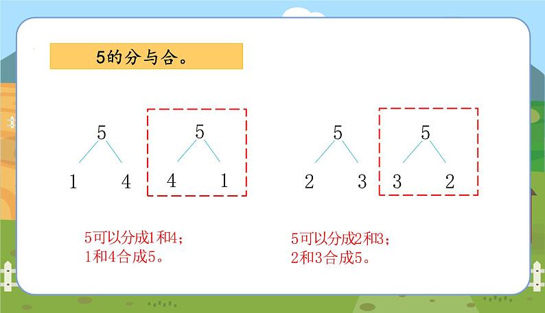 苏教一上 第7单元 7.2    2-5的分与合练习 PPT课件04