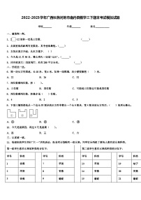 2022-2023学年广西壮族河池市南丹县数学三下期末考试模拟试题含解析