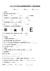 2022-2023学年年山东泰安肥城市数学三下期末监测试题含解析