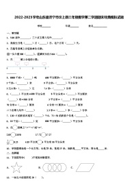 2022-2023学年山东省济宁市汶上县三年级数学第二学期期末经典模拟试题含解析