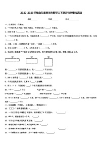 2022-2023学年山东省莱芜市数学三下期末检测模拟试题含解析