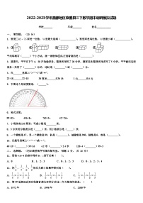 2022-2023学年昌都地区察雅县三下数学期末调研模拟试题含解析