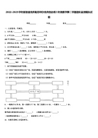 2022-2023学年新疆省克孜勒苏柯尔克孜自治州三年级数学第二学期期末监测模拟试题含解析