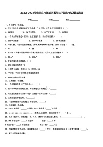 2022-2023学年枣庄市峄城区数学三下期末考试模拟试题含解析