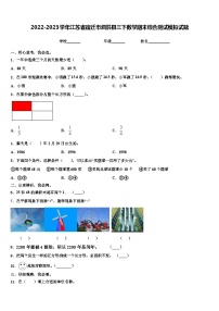 2022-2023学年江苏省宿迁市泗洪县三下数学期末综合测试模拟试题含解析