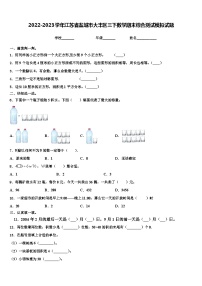 2022-2023学年江苏省盐城市大丰区三下数学期末综合测试模拟试题含解析