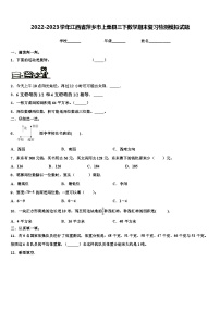 2022-2023学年江西省萍乡市上栗县三下数学期末复习检测模拟试题含解析