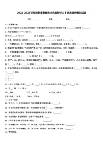 2022-2023学年河北省邯郸市大名县数学三下期末调研模拟试题含解析