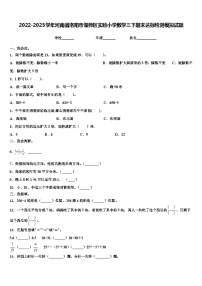 2022-2023学年河南省洛阳市偃师区实验小学数学三下期末达标检测模拟试题含解析