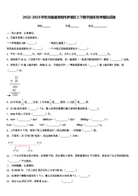 2022-2023学年河南省洛阳市伊滨区三下数学期末统考模拟试题含解析