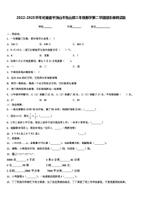 2022-2023学年河南省平顶山市鲁山县三年级数学第二学期期末调研试题含解析