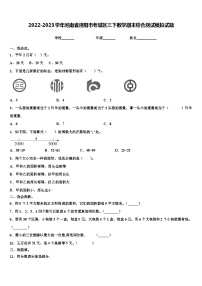 2022-2023学年河南省洛阳市老城区三下数学期末综合测试模拟试题含解析