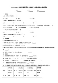 2022-2023学年河南省漯河市召陵区三下数学期末监测试题含解析