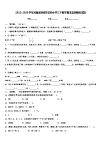 2022-2023学年河南省项城市实验小学三下数学期末监测模拟试题含解析