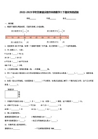 2022-2023学年甘肃省庆阳市环县数学三下期末预测试题含解析