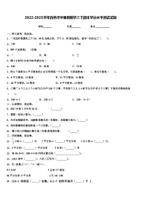 2022-2023学年百色市平果县数学三下期末学业水平测试试题含解析