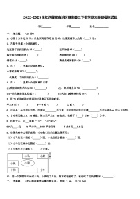 2022-2023学年西藏那曲地区聂荣县三下数学期末调研模拟试题含解析