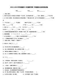 2022-2023学年西昌市三年级数学第二学期期末达标检测试题含解析