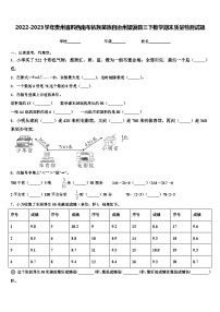 2022-2023学年贵州省黔西南布依族苗族自治州望谟县三下数学期末质量检测试题含解析