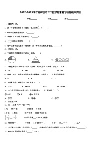 2022-2023学年高碑店市三下数学期末复习检测模拟试题含解析