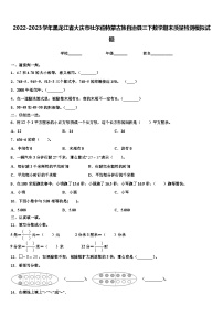 2022-2023学年黑龙江省大庆市杜尔伯特蒙古族自治县三下数学期末质量检测模拟试题含解析