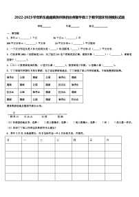 2022-2023学年黔东南南苗族侗族自治州黎平县三下数学期末检测模拟试题含解析