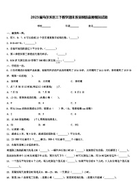 2023届乌尔禾区三下数学期末质量跟踪监视模拟试题含解析