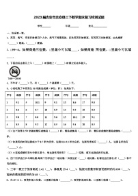 2023届吉安市吉安县三下数学期末复习检测试题含解析