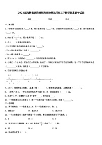 2023届吉林省延边朝鲜族自治州龙井市三下数学期末联考试题含解析