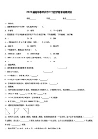 2023届南平市邵武市三下数学期末调研试题含解析