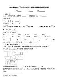 2023届四川省广安市武胜县数学三下期末质量跟踪监视模拟试题含解析