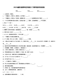 2023届四川省攀枝花市西区三下数学期末检测试题含解析