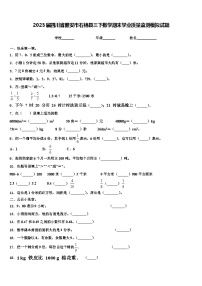 2023届四川省雅安市石棉县三下数学期末学业质量监测模拟试题含解析