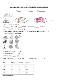 2023届安徽省合肥市庐江县三年级数学第二学期期末调研试题含解析