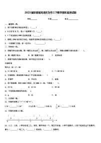 2023届安徽省芜湖无为市三下数学期末监测试题含解析