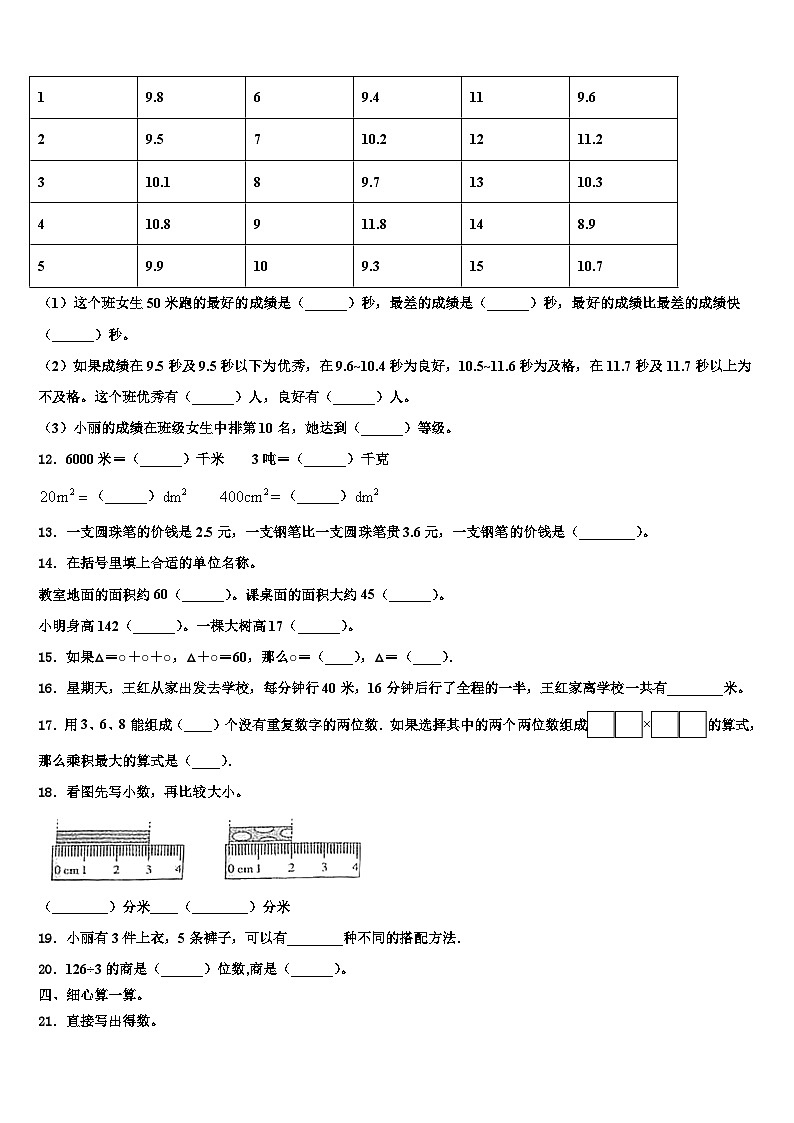 2023届威海市数学三下期末调研模拟试题含解析02