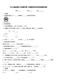 2023届富源县三年级数学第二学期期末教学质量检测模拟试题含解析