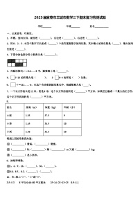 2023届宜春市丰城市数学三下期末复习检测试题含解析