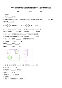 2023届巴音郭楞蒙古自治州且末县数学三下期末调研模拟试题含解析