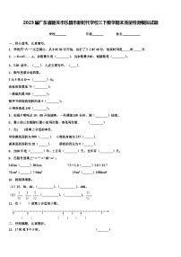 2023届广东省韶关市乐昌市新时代学校三下数学期末质量检测模拟试题含解析