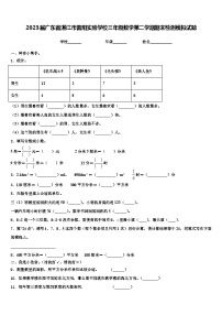 2023届广东省湛江市雷阳实验学校三年级数学第二学期期末检测模拟试题含解析