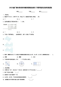 2023届广西壮族河池市都安瑶族自治县三下数学期末达标检测试题含解析