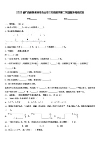 2023届广西壮族来宾市合山市三年级数学第二学期期末调研试题含解析