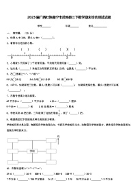 2023届广西壮族南宁市武鸣县三下数学期末综合测试试题含解析