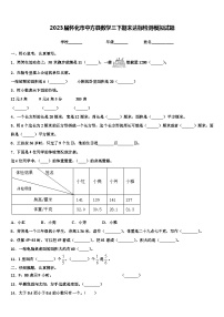 2023届怀化市中方县数学三下期末达标检测模拟试题含解析