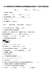 2023届新疆维吾尔巴音郭楞蒙古自治州焉耆回族自治县数学三下期末考试模拟试题含解析