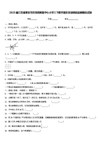 2023届江苏省淮安市洪泽县黄集中心小学三下数学期末质量跟踪监视模拟试题含解析