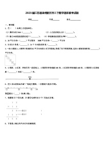 2023届江苏省徐州新沂市三下数学期末联考试题含解析