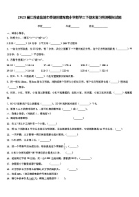 2023届江苏省盐城市亭湖区建军路小学数学三下期末复习检测模拟试题含解析